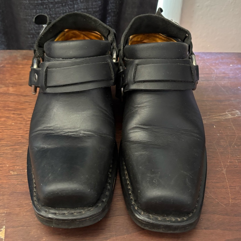 Vintage Frye Belted Harness Mules